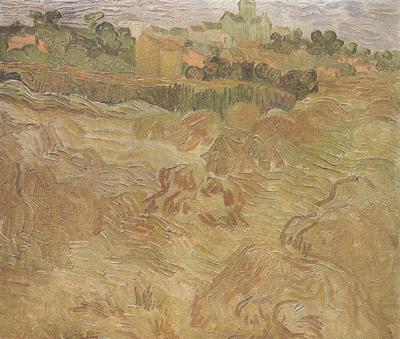 Vincent Van Gogh Wheat Fields with Auvers in the Background (nn04) Spain oil painting art